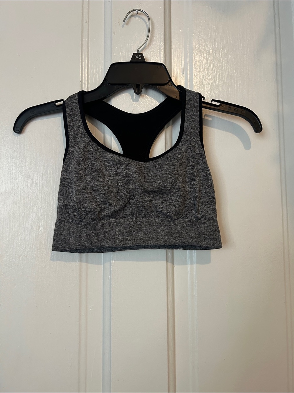 Source Unknown Gray Racerback Sports Bra — Heathered Gray Support